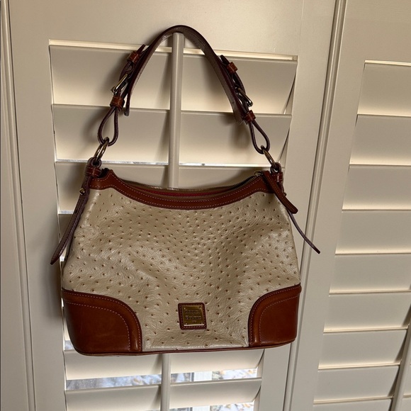 Dooney & Bourke Cream and Brown Shoulder Bag - Picture 9 of 10
